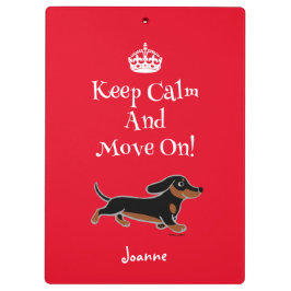 Black and Tan Dachshund Running Klembord