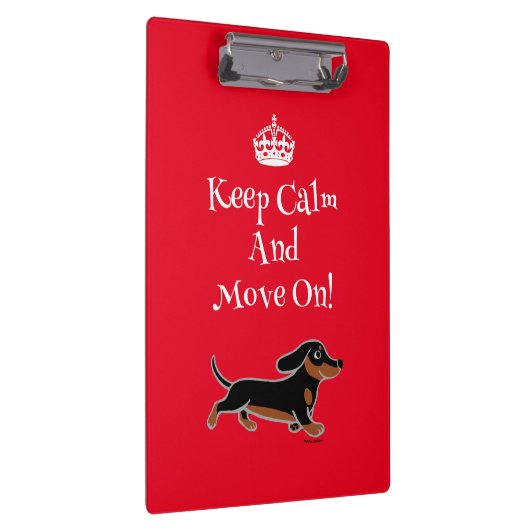 Black and Tan Dachshund Running Klembord (Rechts)