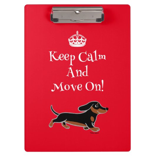 Black and Tan Dachshund Running Klembord (Voorkant)