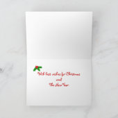 Black and Tan Dachshund Santa Feestdagen Kaart (Binnen)