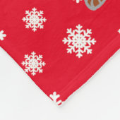 Black and Tan Dachshund Santa Fleece Deken (Hoek)