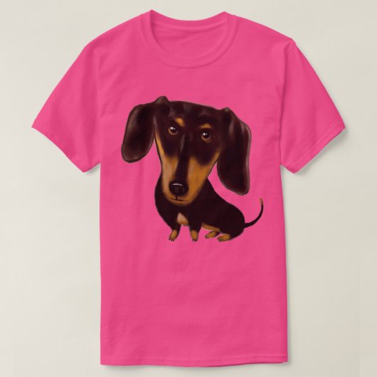 Black and Tan Dachshund T-shirt (Design voorkant)