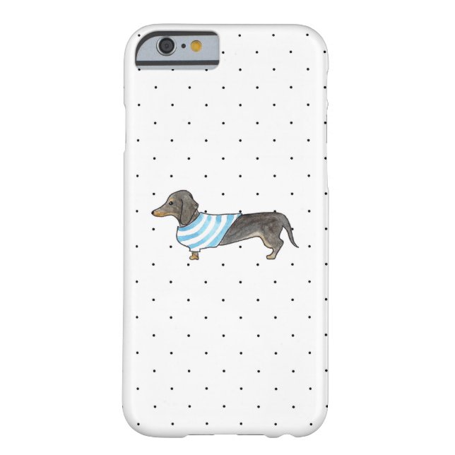 Black and Tan Dachshund - Waterverf & pooldots Case-Mate iPhone Case (Achterkant)