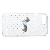 Black and Tan Dachshund - Waterverf & pooldots Case-Mate iPhone Case (Achterkant (Horizontaal))