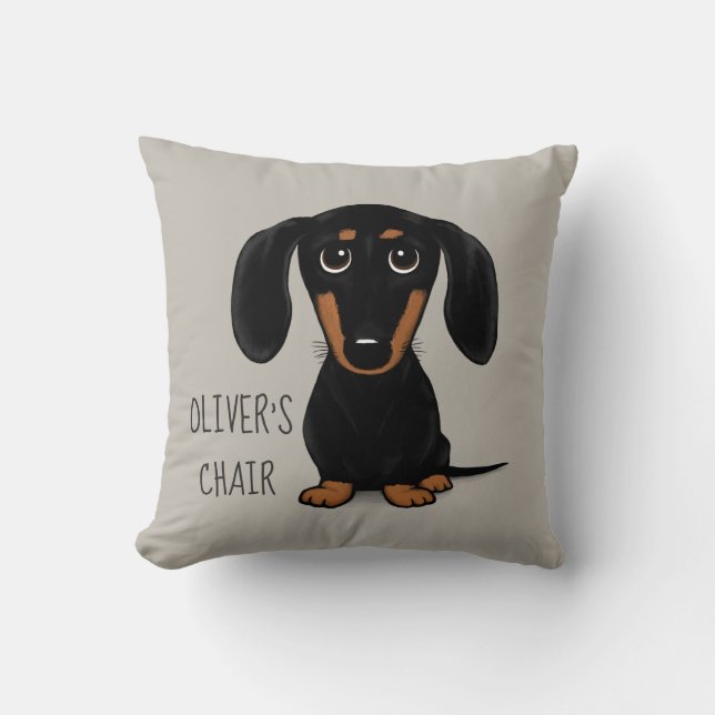 Black and Tan Dachshund | Wiener Dog Persoonlijk Kussen (Voorkant)