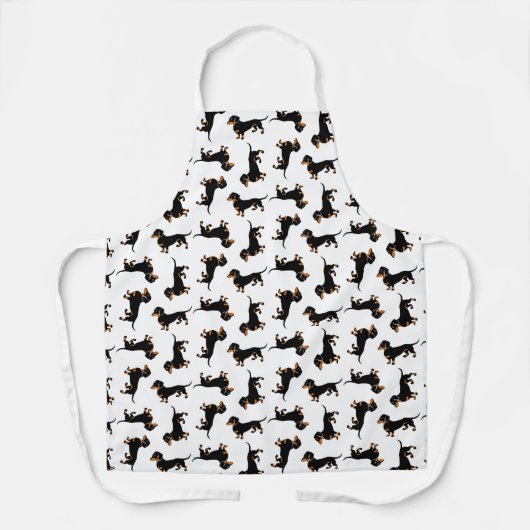 Black and Tan Dachshunds Cute Pattern Schort (Voorkant)