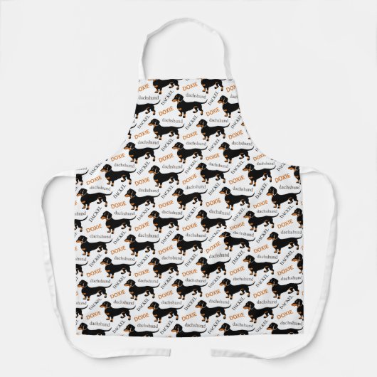 Black and Tan Dachshunds Cute Pattern Schort (Voorkant)