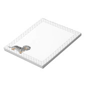 Black and Tan Dapple Long Hair Dachshund & Paws Notitieblok (Linkerzijde)