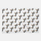 Black and Tan Dapple Short Hair Dachshund Pattern Theedoek (Horizontaal)