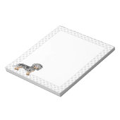 Black and Tan Dapple Short Hair Dachshund & Paws Notitieblok (Linkerzijde)