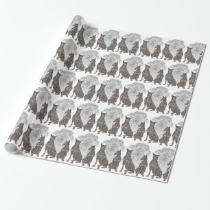 Black and Tan Doberman Dogs Cadeaupapier