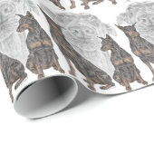 Black and Tan Doberman Dogs Cadeaupapier (Rol Hoek)