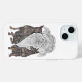 Black and Tan Doberman Dogs Case-Mate iPhone Case (Achterkant (horizontaal))