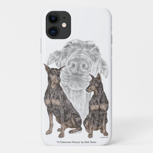 Black and Tan Doberman Dogs Case-Mate iPhone Case (Achterkant)