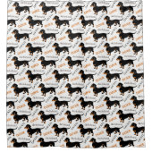 Black and Tan Doxie Dachshund Pattern Douchegordijn (Voorkant)