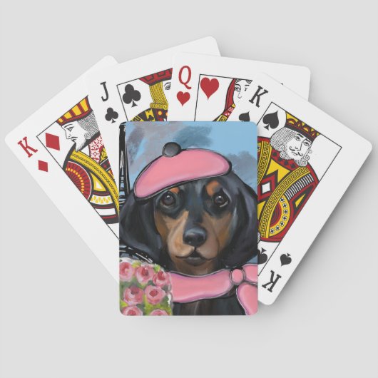 Black and Tan Doxie Pokerkaarten (Achterkant)