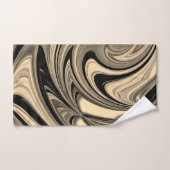 Black and Tan Floe Pattern Bad Handdoek (Handdoek)