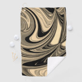 Black and Tan Floe Pattern Golfhanddoek (Insitu)