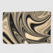 Black and Tan Floe Pattern Golfhanddoek (Horizontaal)