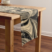 Black and Tan Floe Pattern Lange Tafelloper (Voorbeeld)