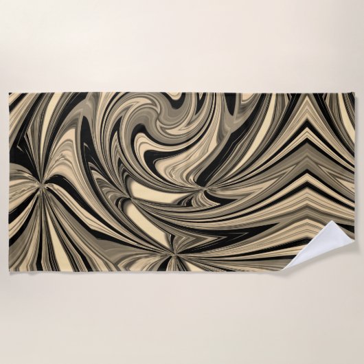 Black and Tan Floe Pattern Strandlaken (Voorkant)