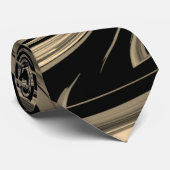 Black and Tan Floe Pattern Stropdas (Opgerold)