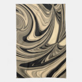 Black and Tan Floe Pattern Theedoek (Verticaal)