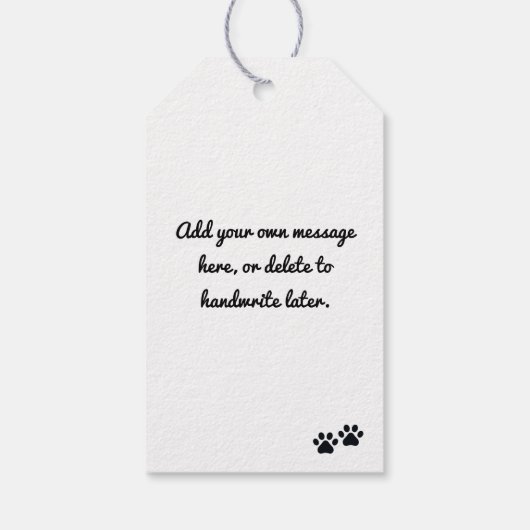 Black and Tan French Bulldog Birthday Cadeaulabel (Achterkant)
