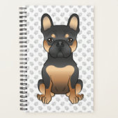 Black and Tan French Bulldog / Frenchie Dog & Paws Planner (Voorkant)