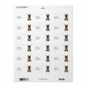 Black and Tan French Bulldog / Frenchie Dog & Text Etiket (Full Sheet)