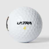 Black and Tan Frenchie French Bulldog Golfballen (Logo)