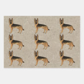 Black and Tan German Shepherd Cute Dog Inpakpapier Vel (Voorkant 2)