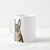 Black and Tan German Shepherd Dog Koffiemok (Voorkant links)