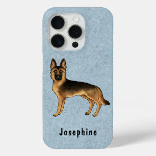 Black and Tan German Shepherd Dog met aangepaste n iPhone 15 Pro Case