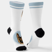 Black and Tan German Shepherd Dog met aangepaste n Sokken (Gebogen)