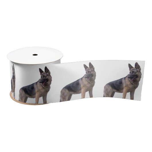Black and Tan German Shepherd Dog Satijnen Lint (Spoel)