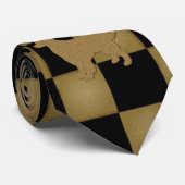 Black and Tan Golden Retriever Dog Pattern Stropdas (Opgerold)