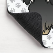 Black and Tan Havanese Cute Cartoon Dog Muismat (Hoek)