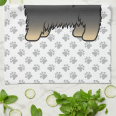 Black and Tan Havanese Cute Cartoon Dog Theedoek (Gevouwen)