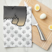 Black and Tan Havanese Cute Cartoon Dog Theedoek (Quarter Fold)