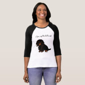 Black and Tan Long Haire Dachshund 3 T-shirt (Voorkant volledig)