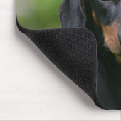 Black and Tan Miniture Dachshund 1 Muismat (Hoek)