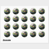 Black and Tan Miniture Dachshund 2 Ronde Sticker (Vel)