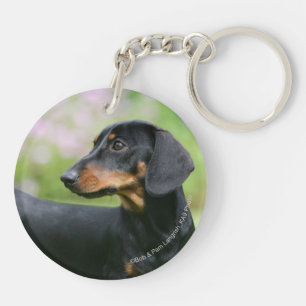Black and Tan Miniture Dachshund 2 Sleutelhanger