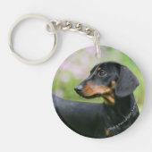 Black and Tan Miniture Dachshund 2 Sleutelhanger (Voorkant)