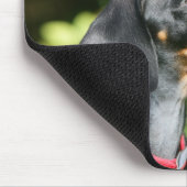 Black and Tan Miniture Dachshund 3 Muismat (Hoek)