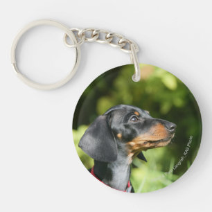 Black and Tan Miniture Dachshund 3 Sleutelhanger