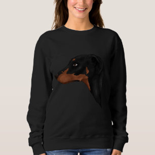 Black and Tan Natural Ears Doberman Trui