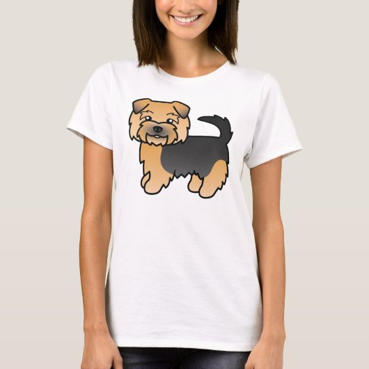 Black and Tan Norfolk Terrier Cute Dog T-shirt (Voorkant)