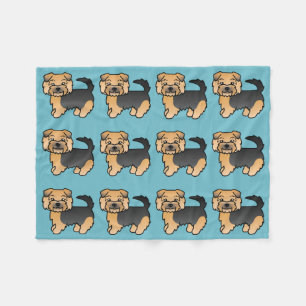 Black And Tan Norfolk Terrier Fleece Deken